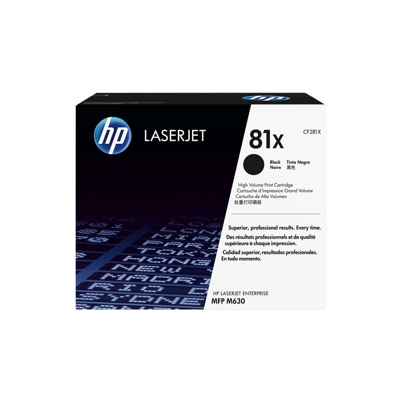 HP CF281X Negro Cartucho de Toner Original - 81X