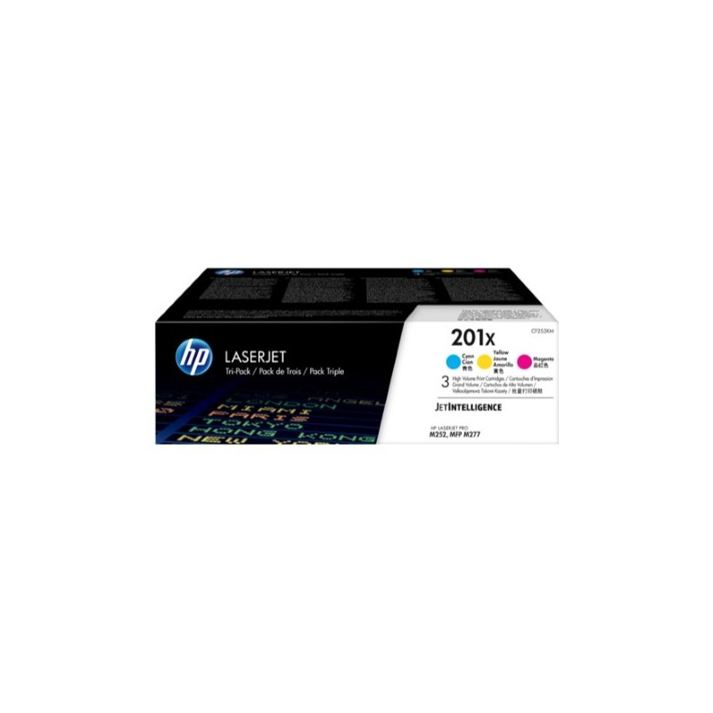 HP CF401X/CF402X/CF403X Pack de 3 Cartuchos de Toner Originales - 201X