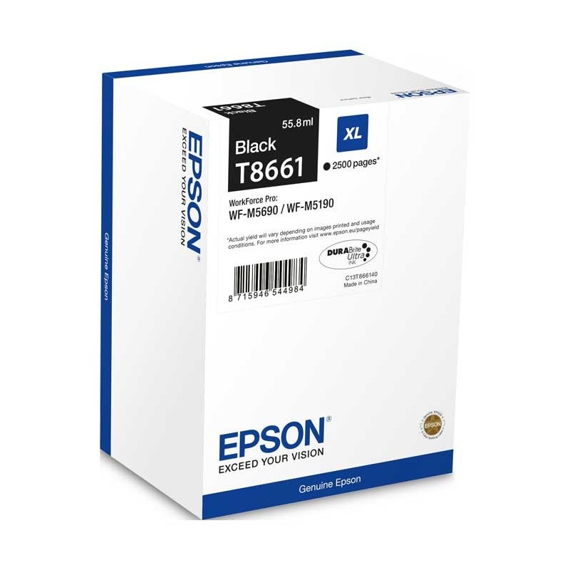 Epson T8661 XL Negro Cartucho de Tinta Original - C13T866140