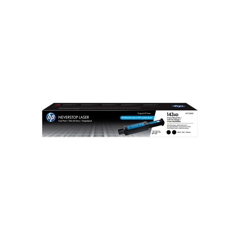 HP W1143A Negro Pack de 2 Kits de Recarga de Toner Originales - 143A