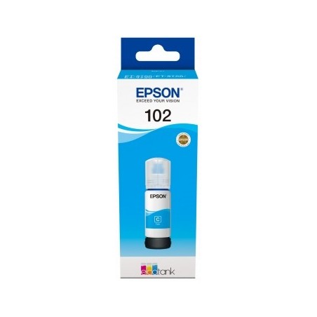 Epson 102 Cyan Botella de Tinta Original - C13T03R240