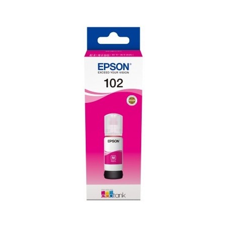 Epson 102 Magenta Botella de Tinta Original - C13T03R340