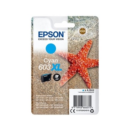 Epson 603XL Cyan Cartucho de Tinta Original - C13T03A24010