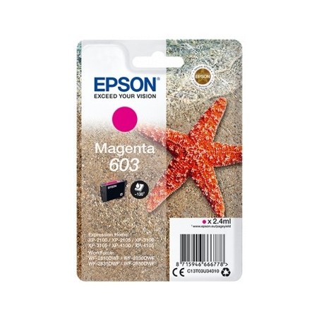 Epson 603 Magenta Cartucho de Tinta Original - C13T03U34010