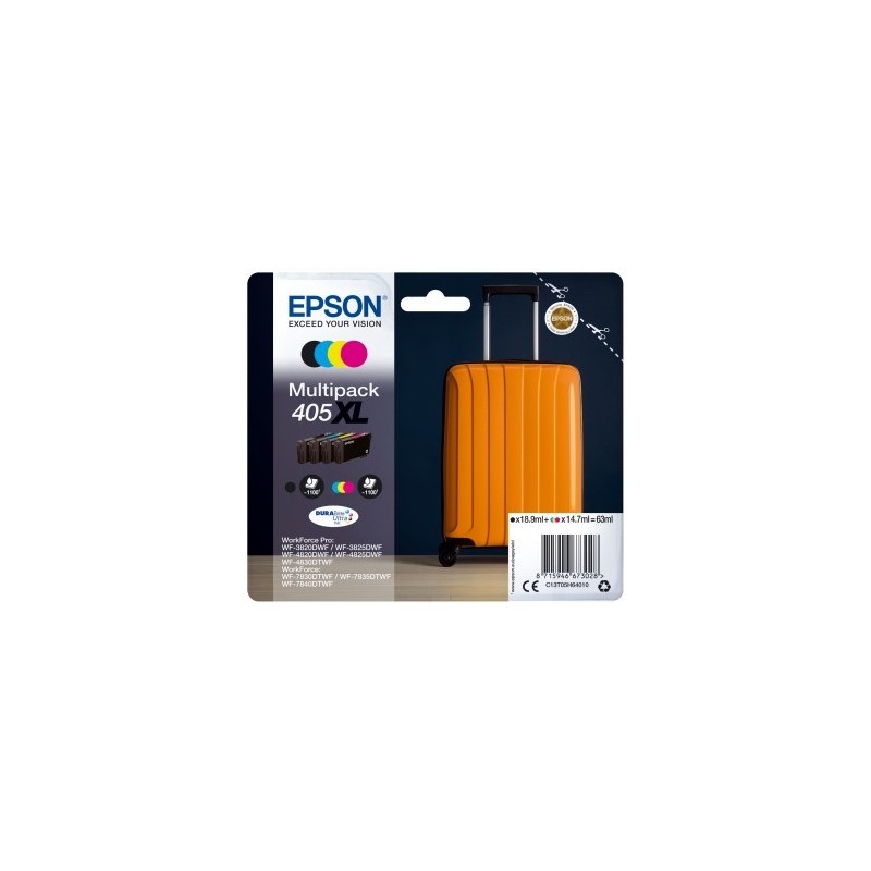 Epson 405XL Pack de 4 Cartuchos de Tinta Originales - C13T05H64010