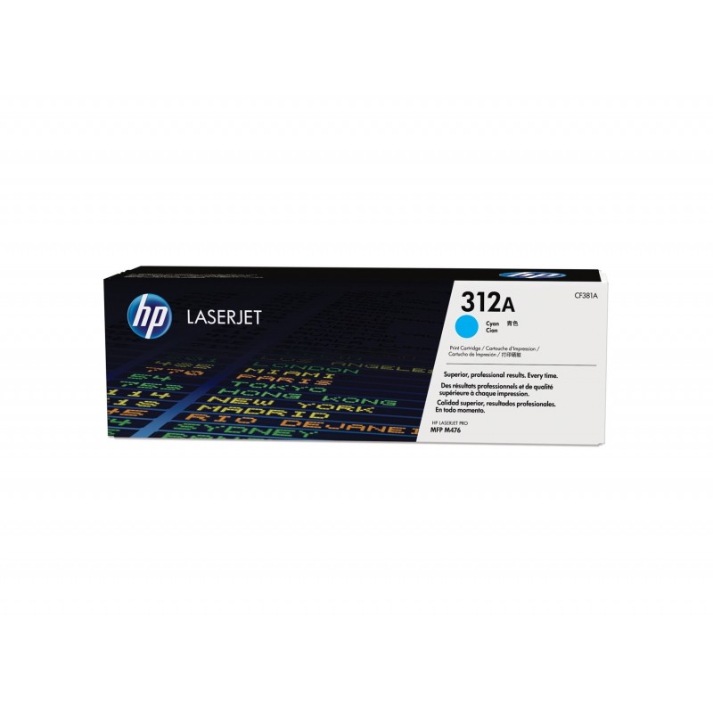 HP CF381A Cyan Cartucho de Toner Original - 312A