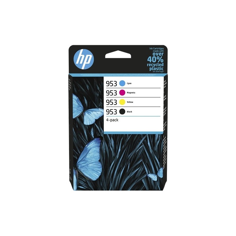 HP 953 Pack de 4 Cartuchos de Tinta Originales - 6ZC69AE