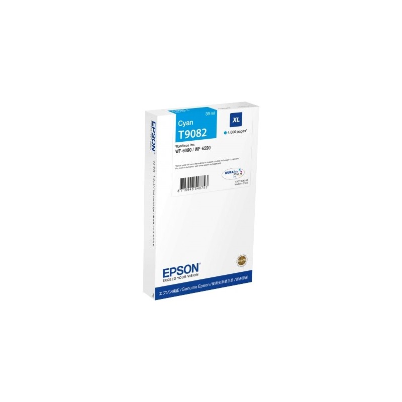 Epson T9082 Cyan Cartucho de Tinta Original - C13T908240