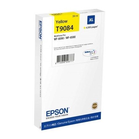 Epson T9084 Amarillo Cartucho de Tinta Original - C13T908440