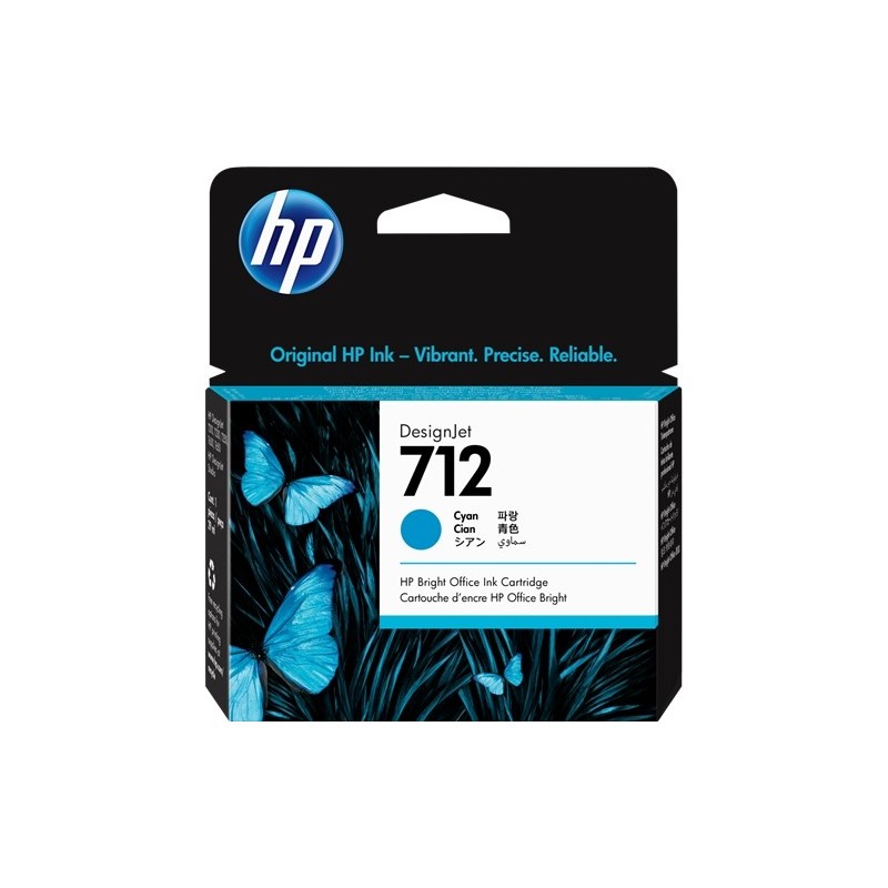 HP 712 Cyan Cartucho de Tinta Original - 3ED67A