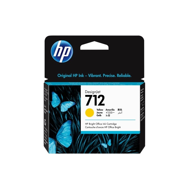 HP 712 Amarillo Cartucho de Tinta Original - 3ED69A