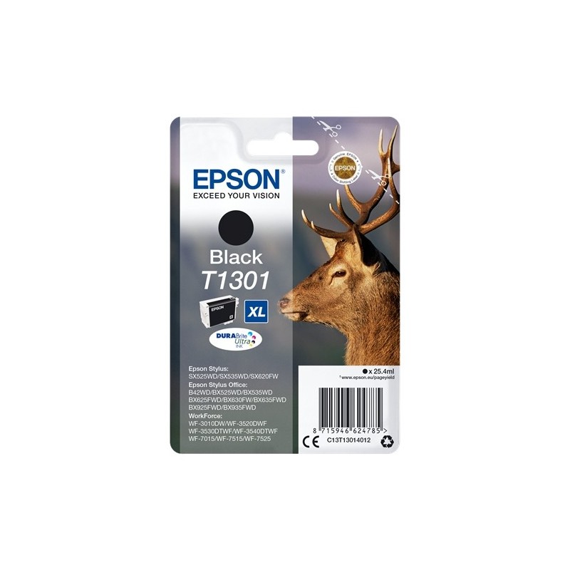 Epson T1301 Negro Cartucho de Tinta Original - C13T13014012