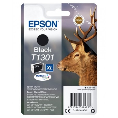 Epson T1301 Negro Cartucho de Tinta Original - C13T13014012