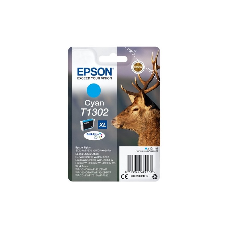 Epson T1302 Cyan Cartucho de Tinta Original - C13T13024012