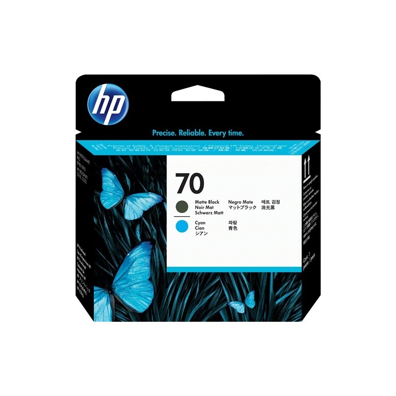 HP 70 Negro Mate/Cyan Cabezal de Impresion Original - C9404A