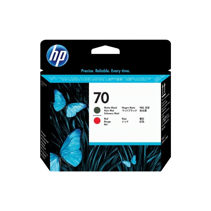 HP 70 Negro Mate/Rojo Cabezal de Impresion Original - C9409A