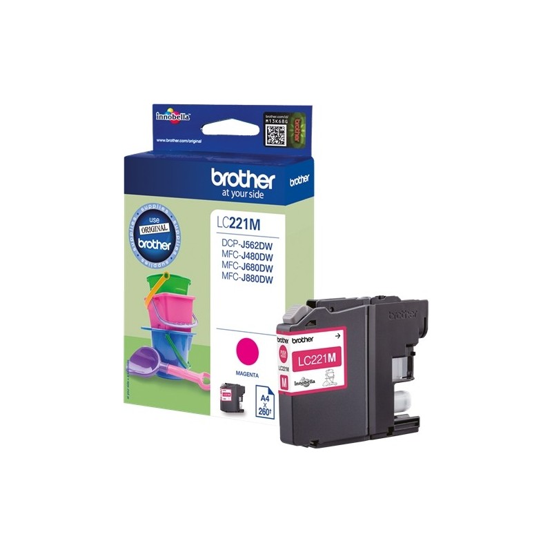 Brother LC221 Magenta Cartucho de Tinta Original - LC221MBP