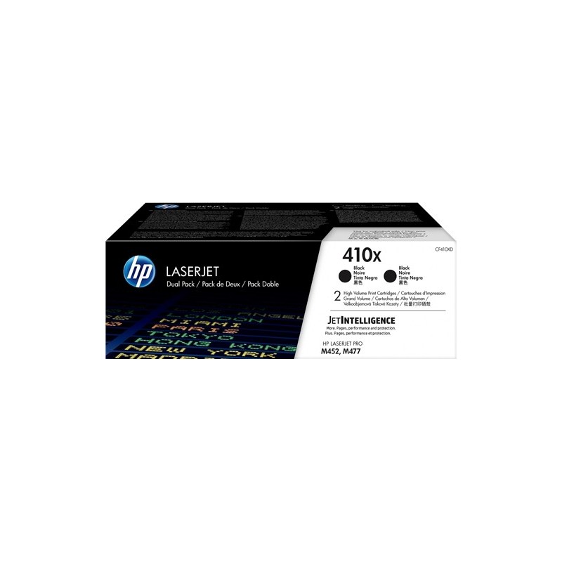 HP CF410X Negro Pack de 2 Cartuchos de Toner Originales - 410X