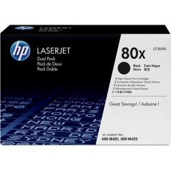 HP CF280X Negro Pack de 2 Cartuchos de Toner Originales - 80X