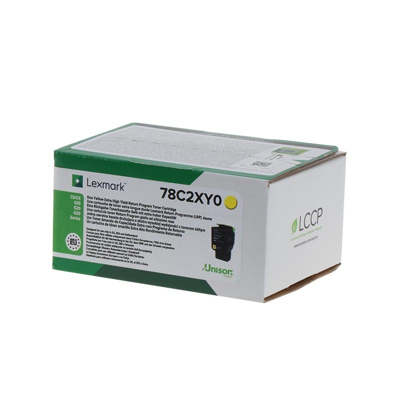 Lexmark CS421/CS521/CS622/CX421/CX522/CX622/CX625 Amarillo Cartucho de Toner Original - 78C2XY0/78C2XYE