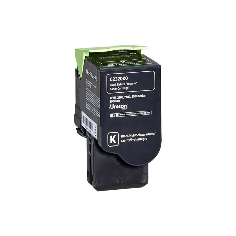 Lexmark C2325/C2425/C2535/MC2325/MC2425/MC2535/MC2640 Negro Cartucho de Toner Original - C2320K0