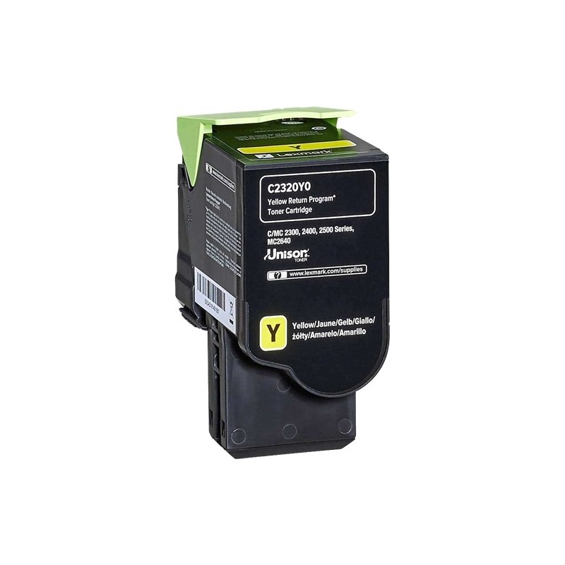 Lexmark C2325/C2425/C2535/MC2325/MC2425/MC2535/MC2640 Amarillo Cartucho de Toner Original - C2320Y0