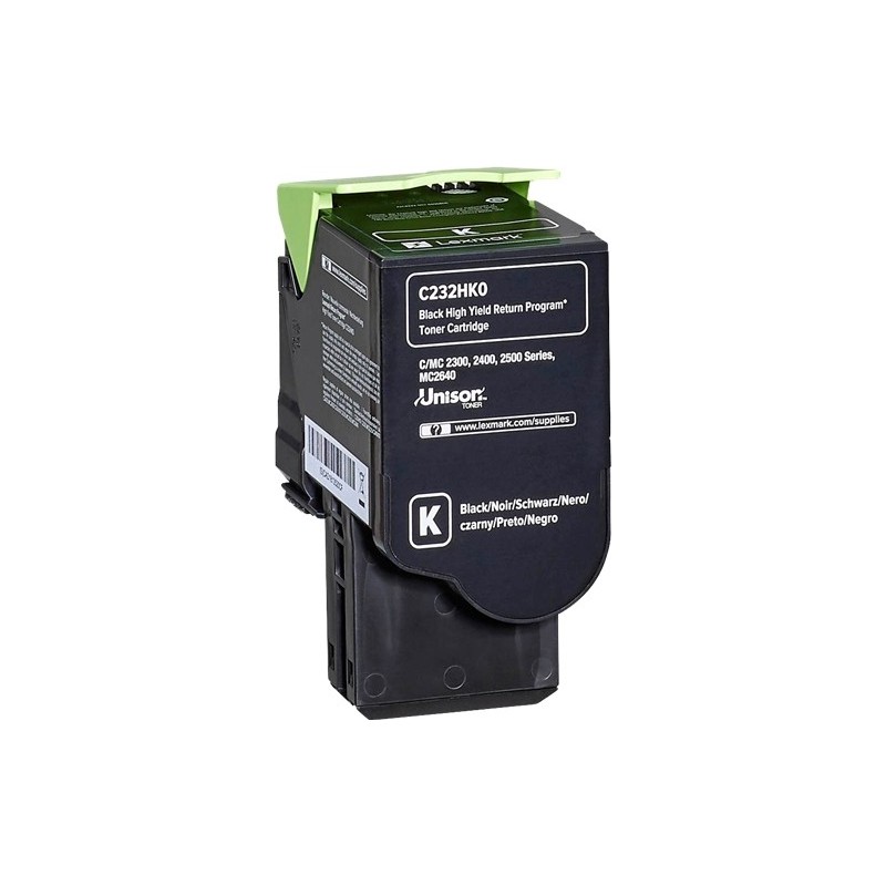 Lexmark C2325/C2425/C2535/MC2325/MC2425/MC2535/MC2640 Negro Cartucho de Toner Original - C232HK0