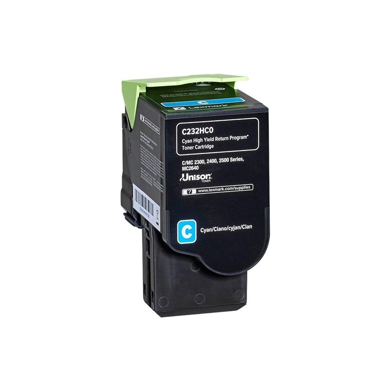 Lexmark C2325/C2425/C2535/MC2325/MC2425/MC2535/MC2640 Cyan Cartucho de Toner Original - C232HC0