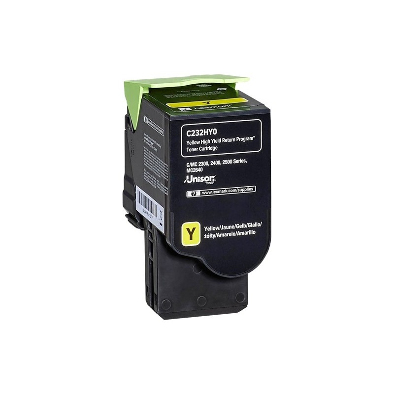 Lexmark C2325/C2425/C2535/MC2325/MC2425/MC2535/MC2640 Amarillo Cartucho de Toner Original - C232HY0