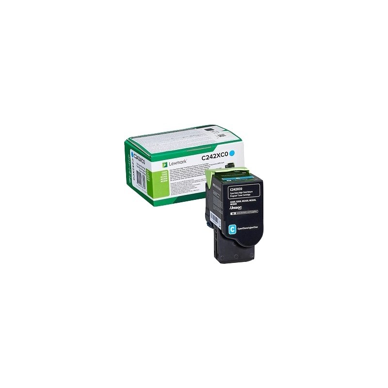 Lexmark C2425/C2535/MC2425/MC2535/MC2640 Cyan Cartucho de Toner Original - C242XC0