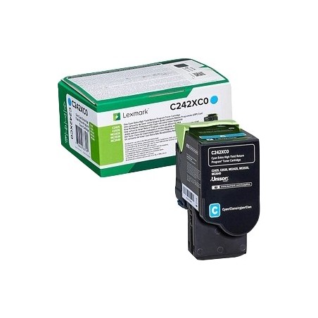 Lexmark C2425/C2535/MC2425/MC2535/MC2640 Cyan Cartucho de Toner Original - C242XC0