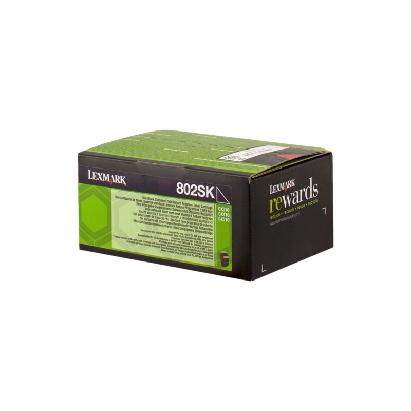 Lexmark CX310/CX410/CX510 Negro Cartucho de Toner Original - 80C2SK0/80C2SKE/802SK