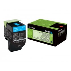 Lexmark CX310/CX410/CX510 Cyan Cartucho de Toner Original - 80C20C0/802C