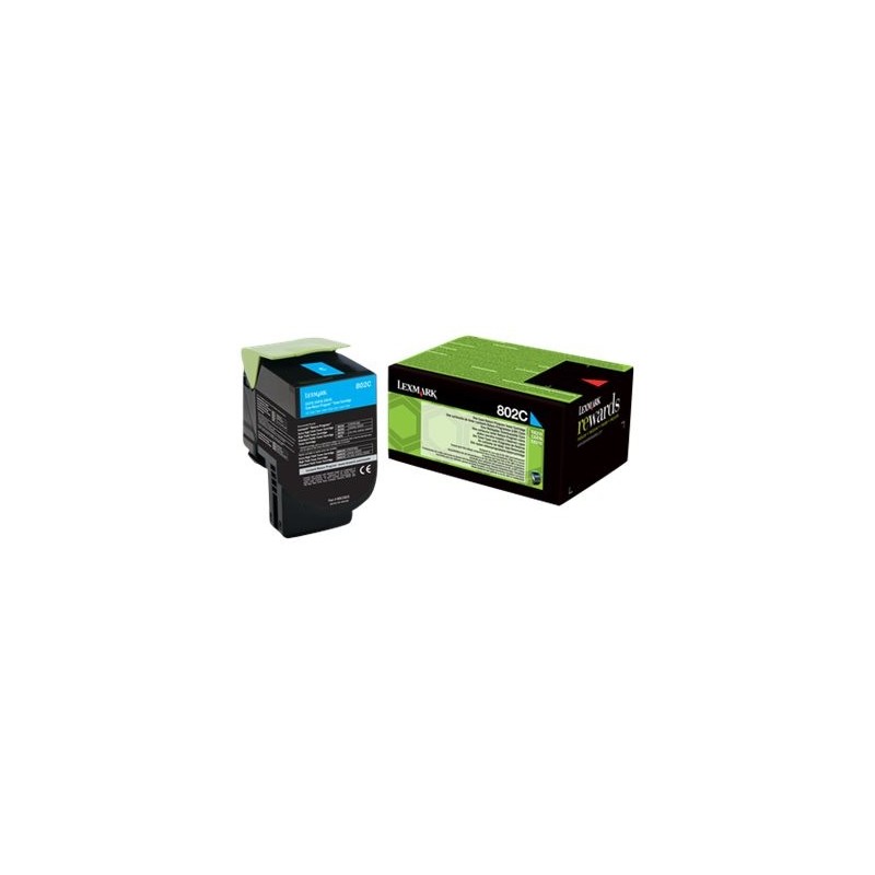 Lexmark CX310/CX410/CX510 Cyan Cartucho de Toner Original - 80C20C0/802C