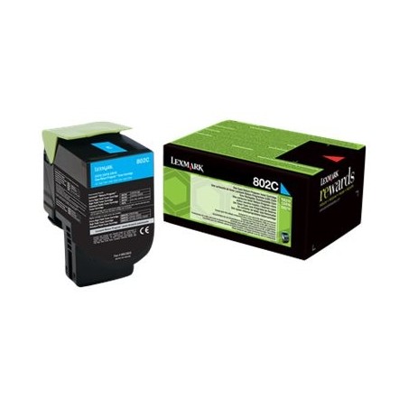 Lexmark CX310/CX410/CX510 Cyan Cartucho de Toner Original - 80C20C0/802C