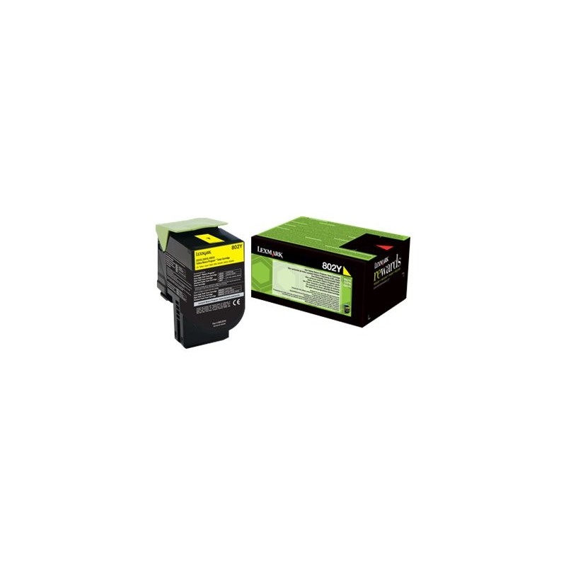 Lexmark CX310/CX410/CX510 Amarillo Cartucho de Toner Original - 80C20Y0/802Y