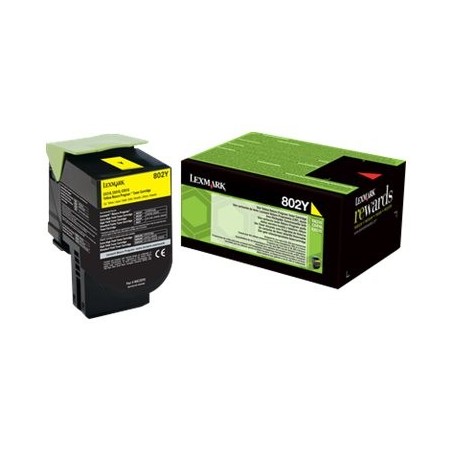 Lexmark CX310/CX410/CX510 Amarillo Cartucho de Toner Original - 80C20Y0/802Y