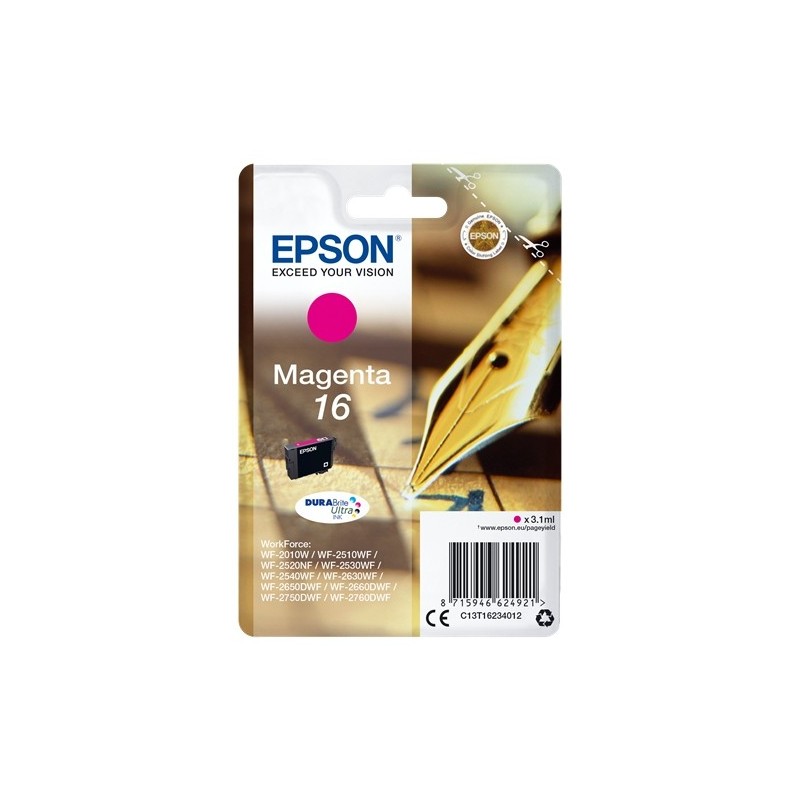 Epson T1623 Magenta Cartucho de Tinta Original - C13T16234012