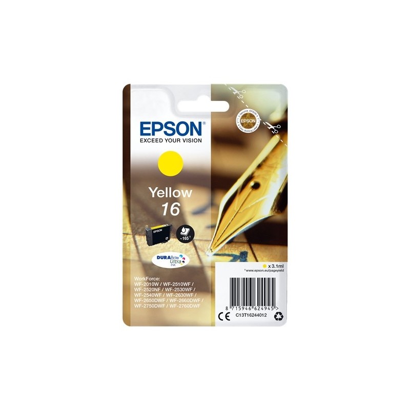 Epson T1624 Amarillo Cartucho de Tinta Original - C13T16244012