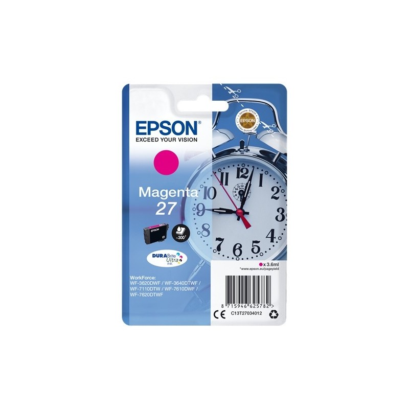 Epson T2703 (27) Magenta Cartucho de Tinta Original - C13T27034012