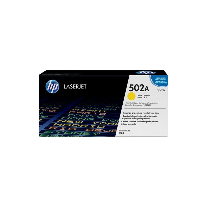 HP Q6472A Amarillo Cartucho de Toner Original - 502A