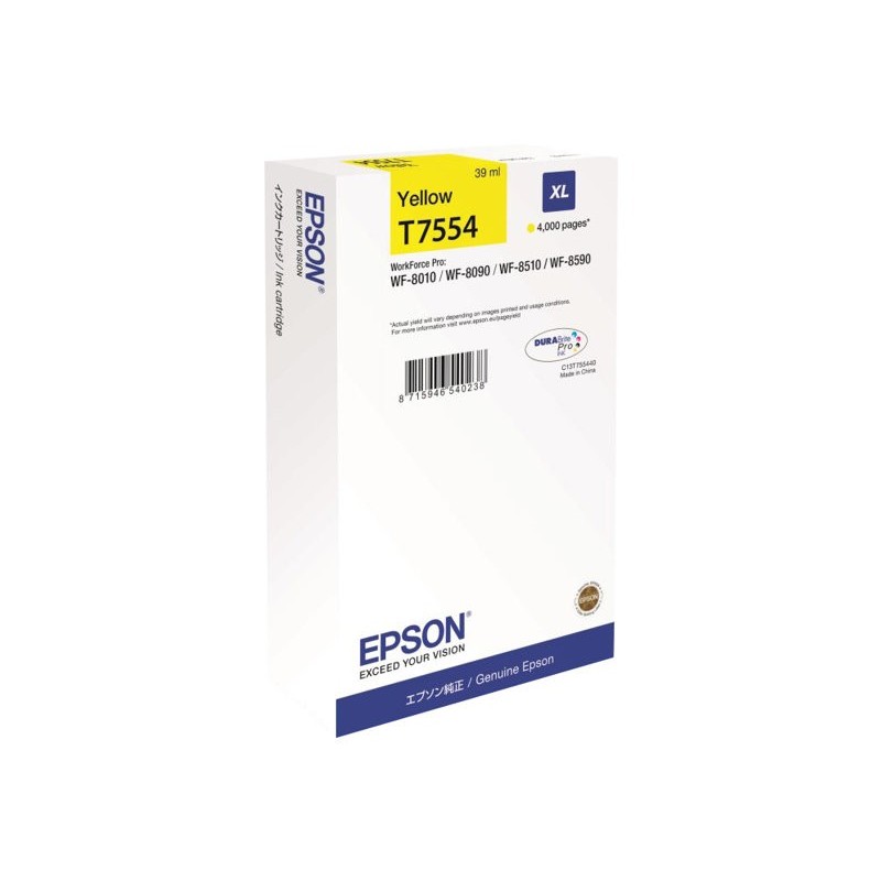 Epson T7554 Amarillo Cartucho de Tinta Original - C13T755440