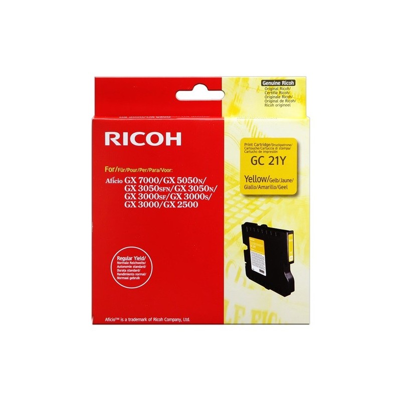 Ricoh GC21Y Amarillo Cartucho de Gel Original - 405535