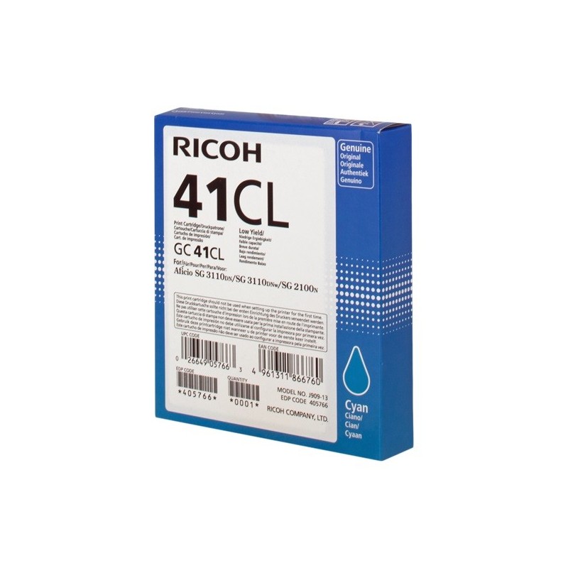 Ricoh GC41CL Cyan Cartucho de Gel Original - 405766