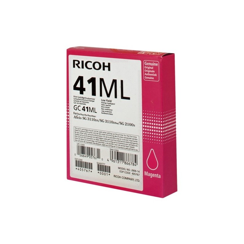 Ricoh GC41ML Magenta Cartucho de Gel Original - 405767