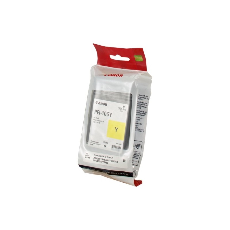 Canon PFI106 Amarillo Cartucho de Tinta Original - PFI106Y/6624B001