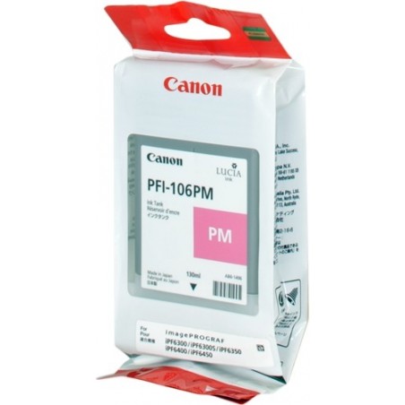 Canon PFI106 Magenta Photo Cartucho de Tinta Original - PFI106MC/6626B001