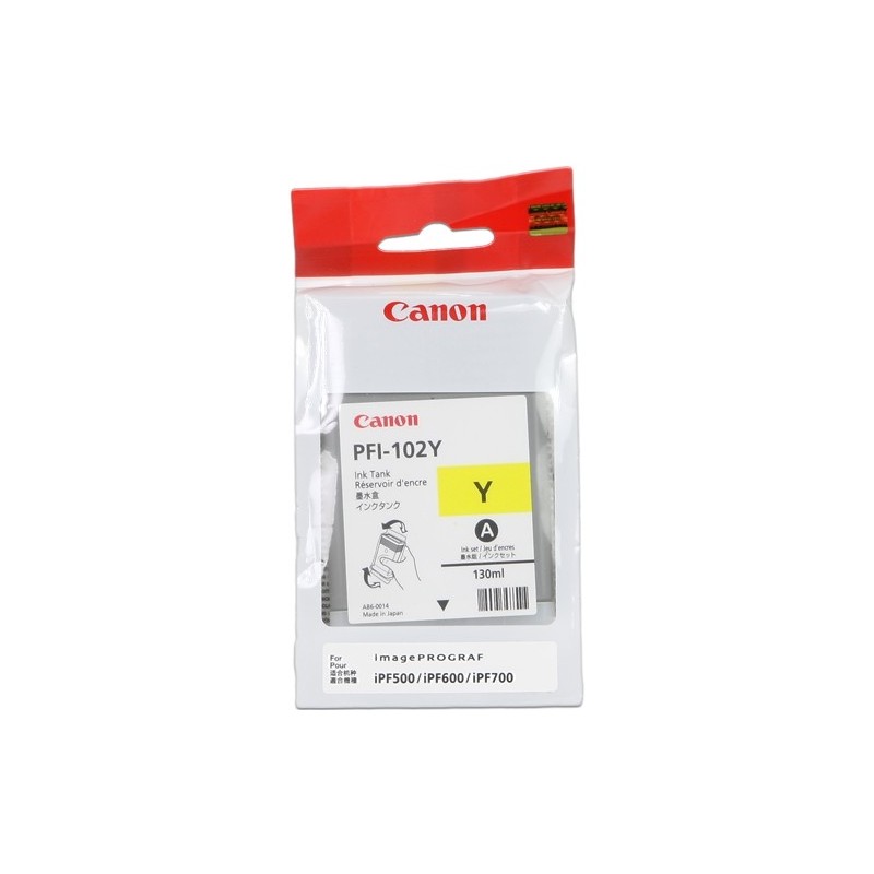 Canon PFI102 Amarillo Cartucho de Tinta Original - 0898B001