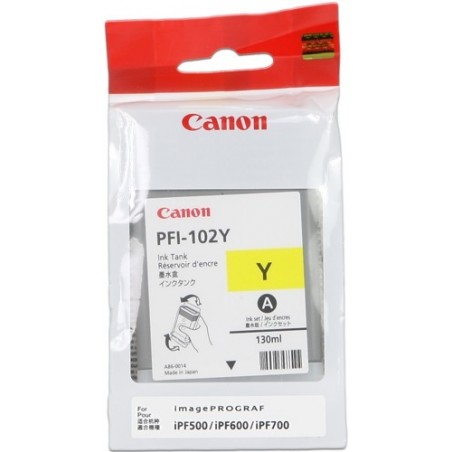 Canon PFI102 Amarillo Cartucho de Tinta Original - 0898B001