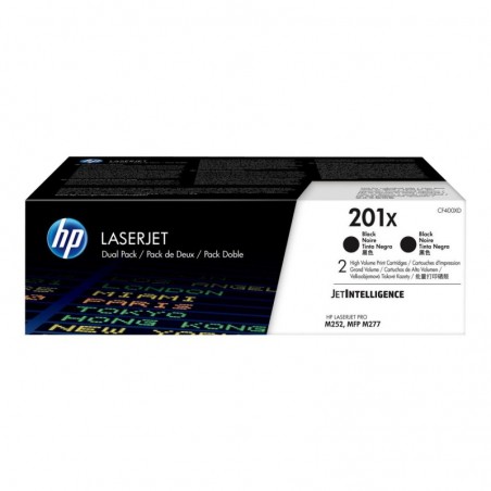 HP CF400X Negro Pack de 2 Cartuchos de Toner Originales - 201X